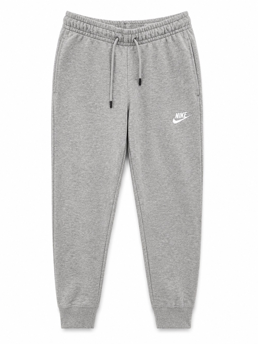 Nike Heather Gray Joggers with White Swoosh
